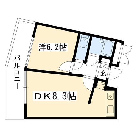 マナーハウス1DKの図面